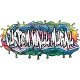 MySticky Custom 3D Graffiti Name Wall Decal, Personalized Vinyl Art Decor, Removable Game Room Sticker, Peel and Stick Wall Mural (Large)