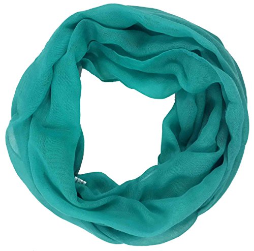 Lina & Lily Plain Color Infinity Loop Scarf Small Size for Spring Fall