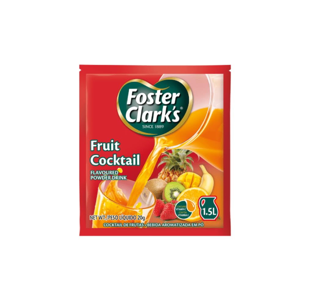 Foster Clark Fruit Cocktail Flavored Powder Drink 20g Packet - Makes 1.5L (1 x 20g) | Imported Drink Mixes | Rich Beverage Mix for Instant Refreshment-image-22