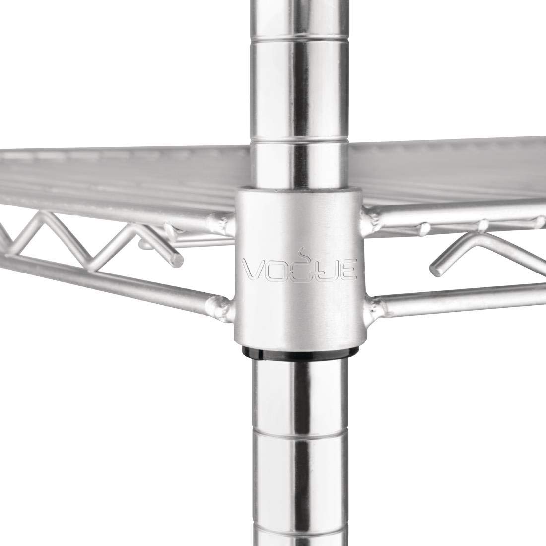 Vogue Etagère en kit à 4 niveaux, zinc galvanisé, charge maximale : 340 kg, taille : 1853 (H) x 1830 (L) x 610 (P) mm, étagères métalliques emballées à plat, U259