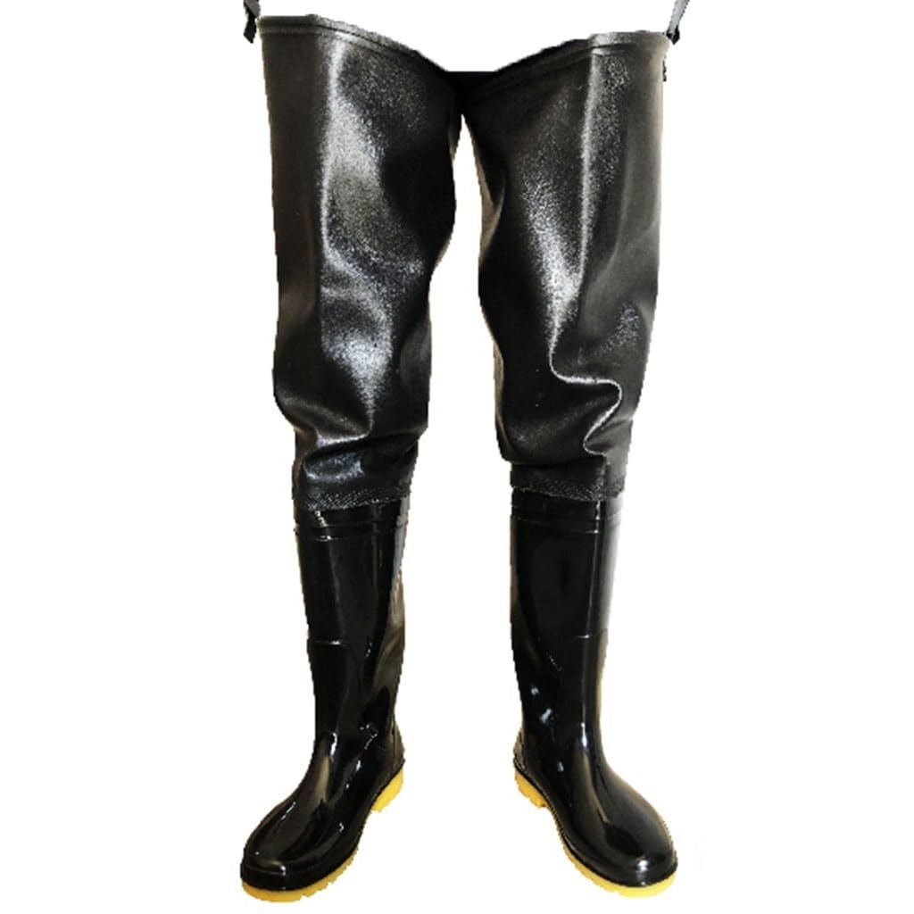 Watstiefel Schwarze PVC-wasserdichte Kuhsehnensohle for Watvögel am Gesäß, Männer und Frauen beim Angeln/Jagd/Transplantation/Zucht