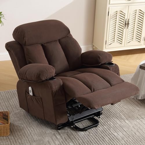 Sillón plegable de tela con elevador eléctrico