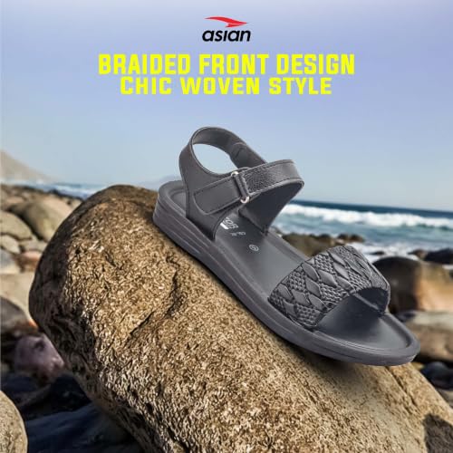 Image of ASIAN CSL-02 Women's Stylish Lightweight Sandals | Soft Cushioned Comfort, Velcro Fit, Fashionable Design for Office, Casual Outings & Daily Use