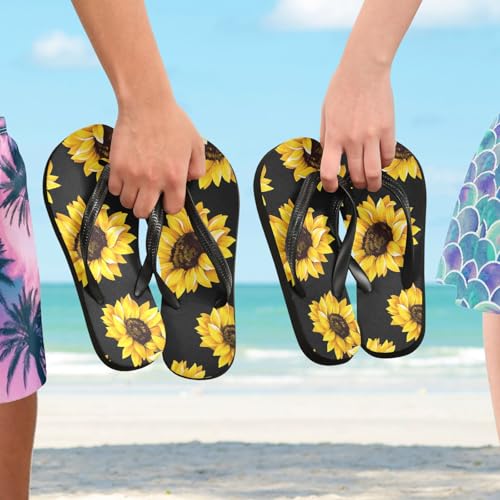 STAYTOP Sunflower Flip Flops Sandals of Men's & Women's,Sandals Beach Slippers Shower Slides4