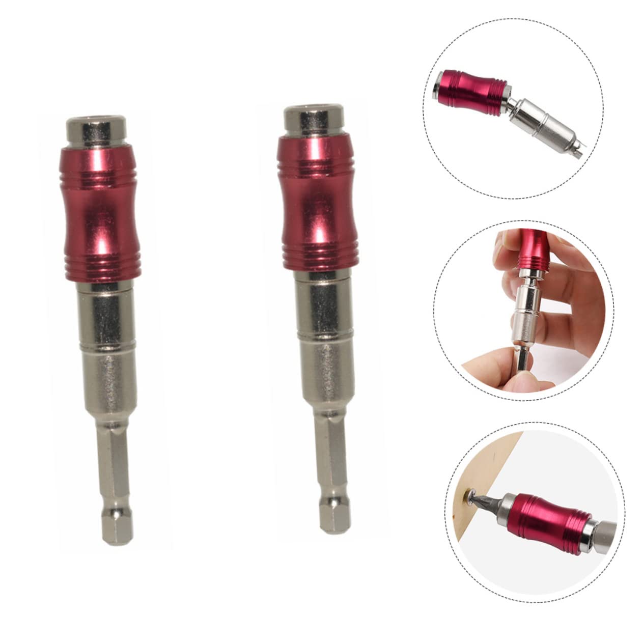 HOMSFOU 6 pezzi Portainserti Magnetico Pivotante con Prolunga Flessibile per Trapano Angolabile per Spazi Stretti e Giunzione Rapida per Punte Avvitatore