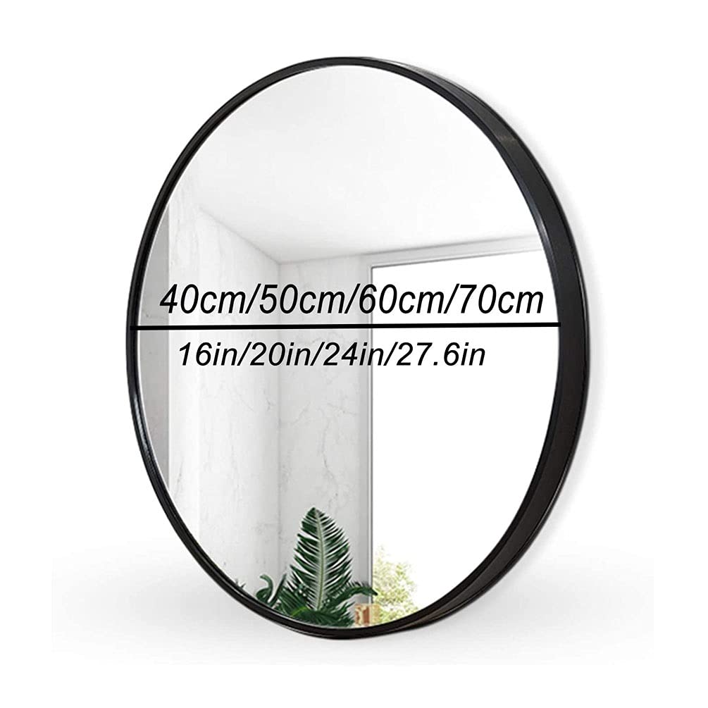 Wandspiegel 36 inch ronde badkamerspiegel grote cirkel 36 spiegel zwart metalen frame ijdelheid spiegel voor badkamer, woonkamer, slaapkamer, entree