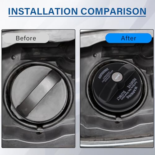 Image of Locking Gas Cap, Lock Fuel Cap with Key Replace 5278655AA For 2000-2020 Dodge Ram 1500 2500 3500,Journey,Caravan,Charger,Dakota,Durango & Jeep Wrangler JK TJ, Liberty & Chrysler 200 300 Sebring
