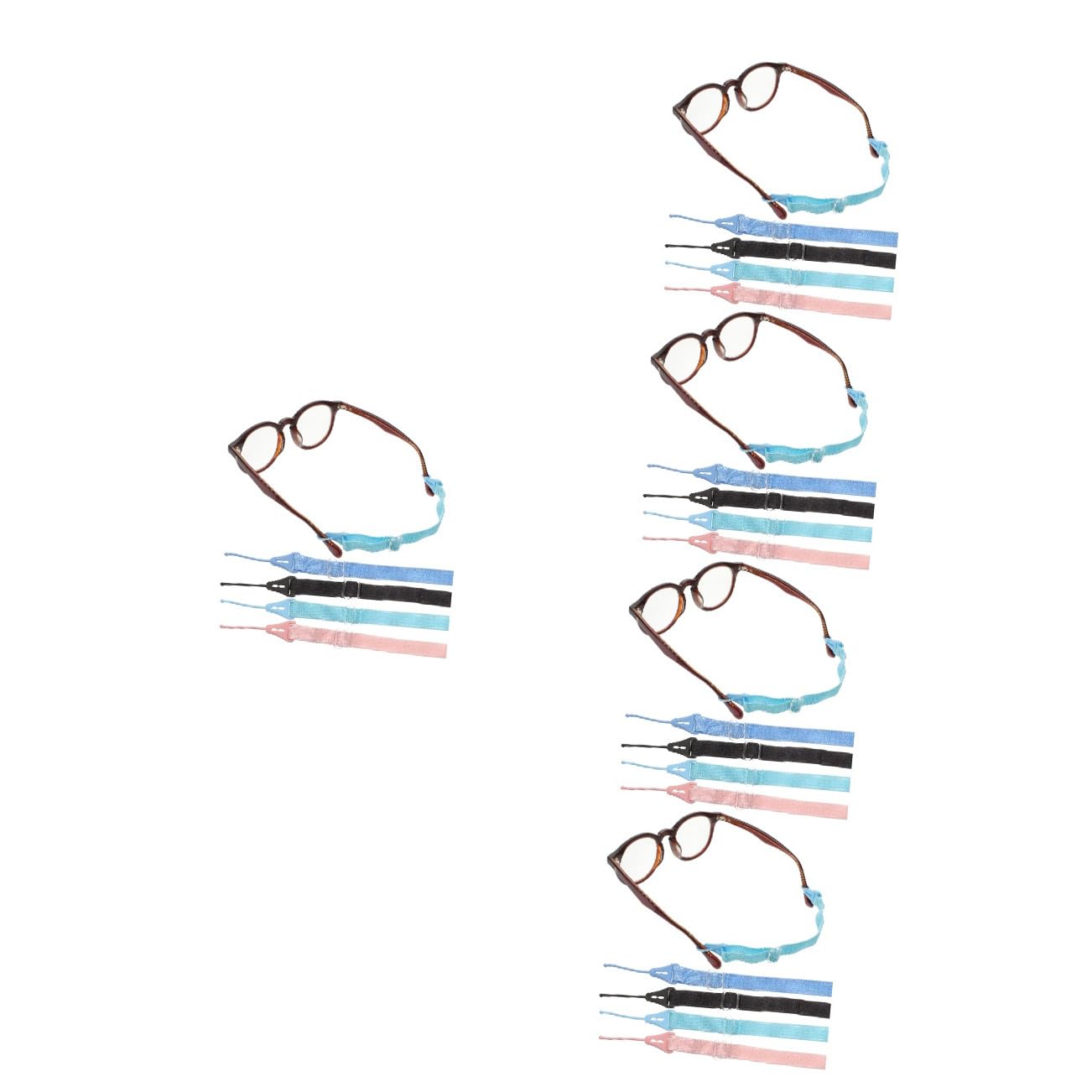 jojofuny 20pièces Sangles Réglables Pour Lunettes Et Lunettes De Soleil Anti-dérapant Accessoire Pratique Pour Activités Extérieures Et Sports Aquatiques