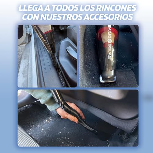 Aspiradora coche con cable de 4.5M para limpiar a fondo tapicerías y rincones estrechos 7