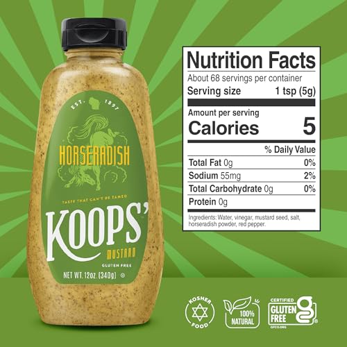 Image of Koops Mustard squeeze Horseradish, 12 oz