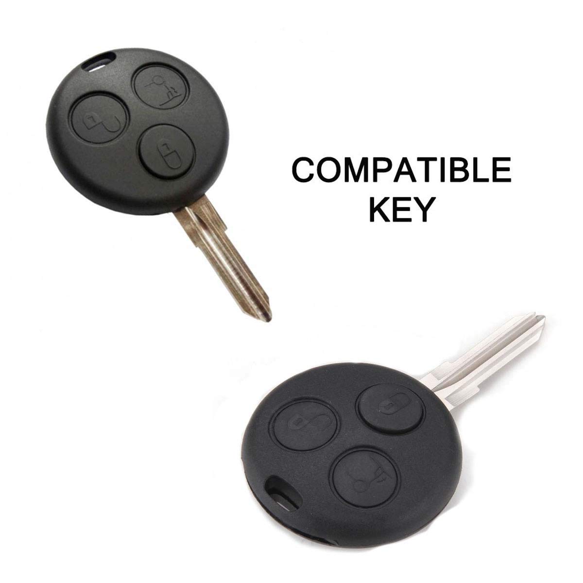 Guscio Chiave Mercedes Benz & Smart - Cover Sostitutiva 3 Pulsanti Per Telecomando Auto (Include 1 Guscio) - Foto 13