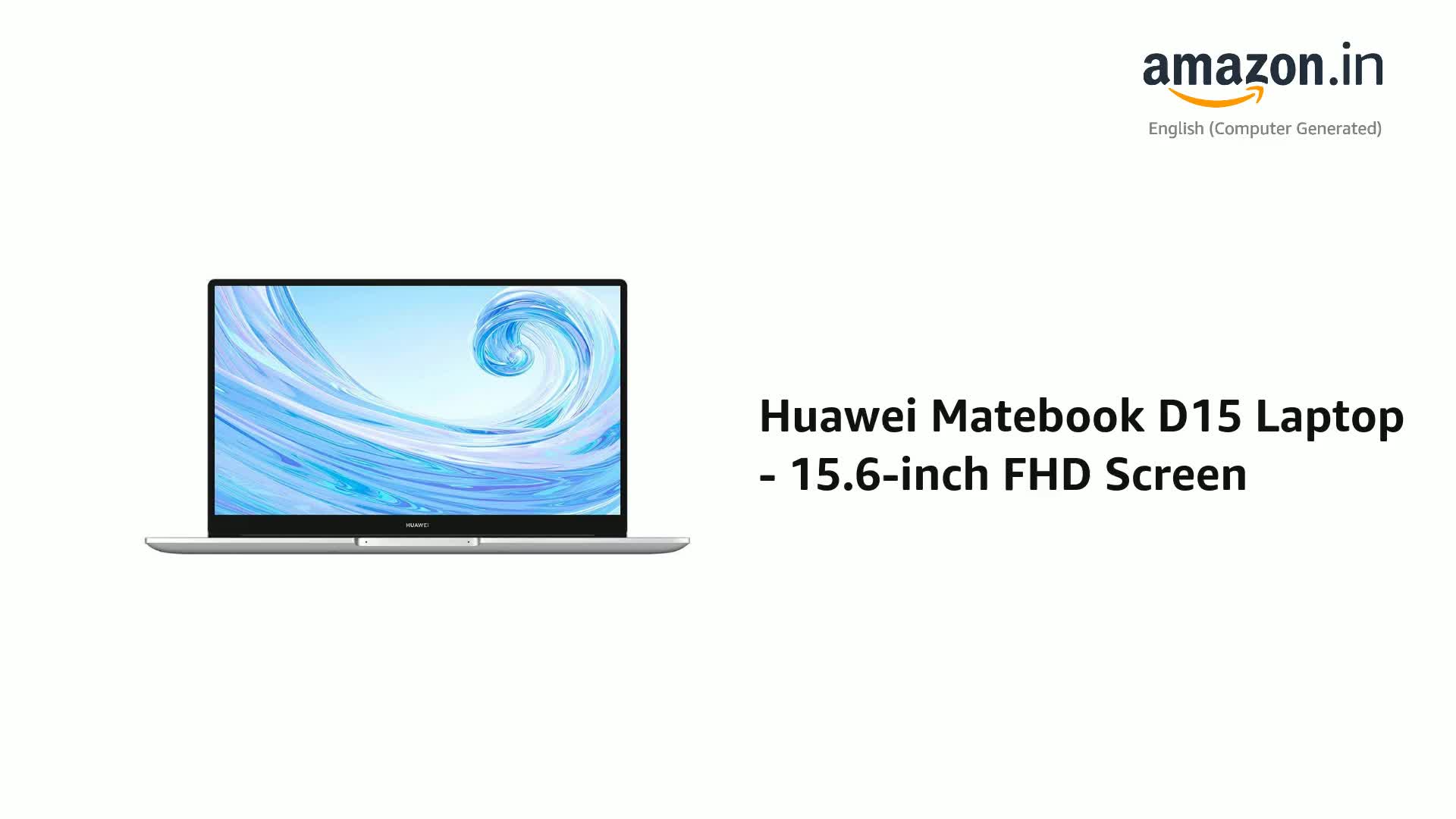 Huawei Matebook D15 Laptop - 15.6-inch FHD Screen with 5.3mm