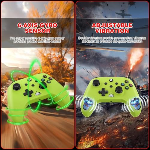 Image of Gamrombo 2 Pack Wireless Controllers for Xbox One | Gaming Controller for Series X|S, & PC, with Turbo, Macro, Dual Vibration Hall Trigger, 3.5mm Audio Jack, 2.4GHz Adapter