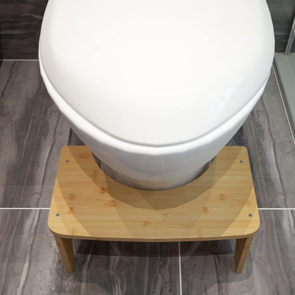 Toilettensitz Trittschemel in Khaki, Stabiler Hocker | 1 Stück, für Kinder und Ganze Familie, Leicht zu Reinigen, Platzsparend, Einfache Form