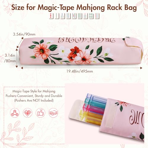 Bolsas Tote Rosas para Fichas de Mahjong, Set 3 Piezas miniatura 6