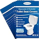 Mckanti Toilet Seat Covers Disposable - 120 Pack XL Flushable Paper Toilet Seat Covers for Adults Kids Potty Training, Biodegradable Travel Essential Accessories for Public Restrooms Airplane Camping