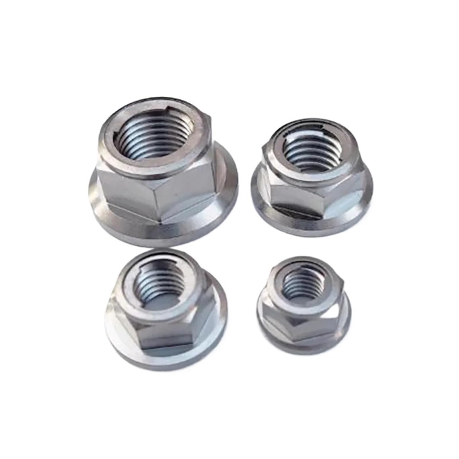 Tuercas con reborde hexagonales autoblocantes de titanio M5-M18, Hardware de cierre de bloqueo de cabeza antibloqueo for motocicleta(M18x1.5mm 1pc)