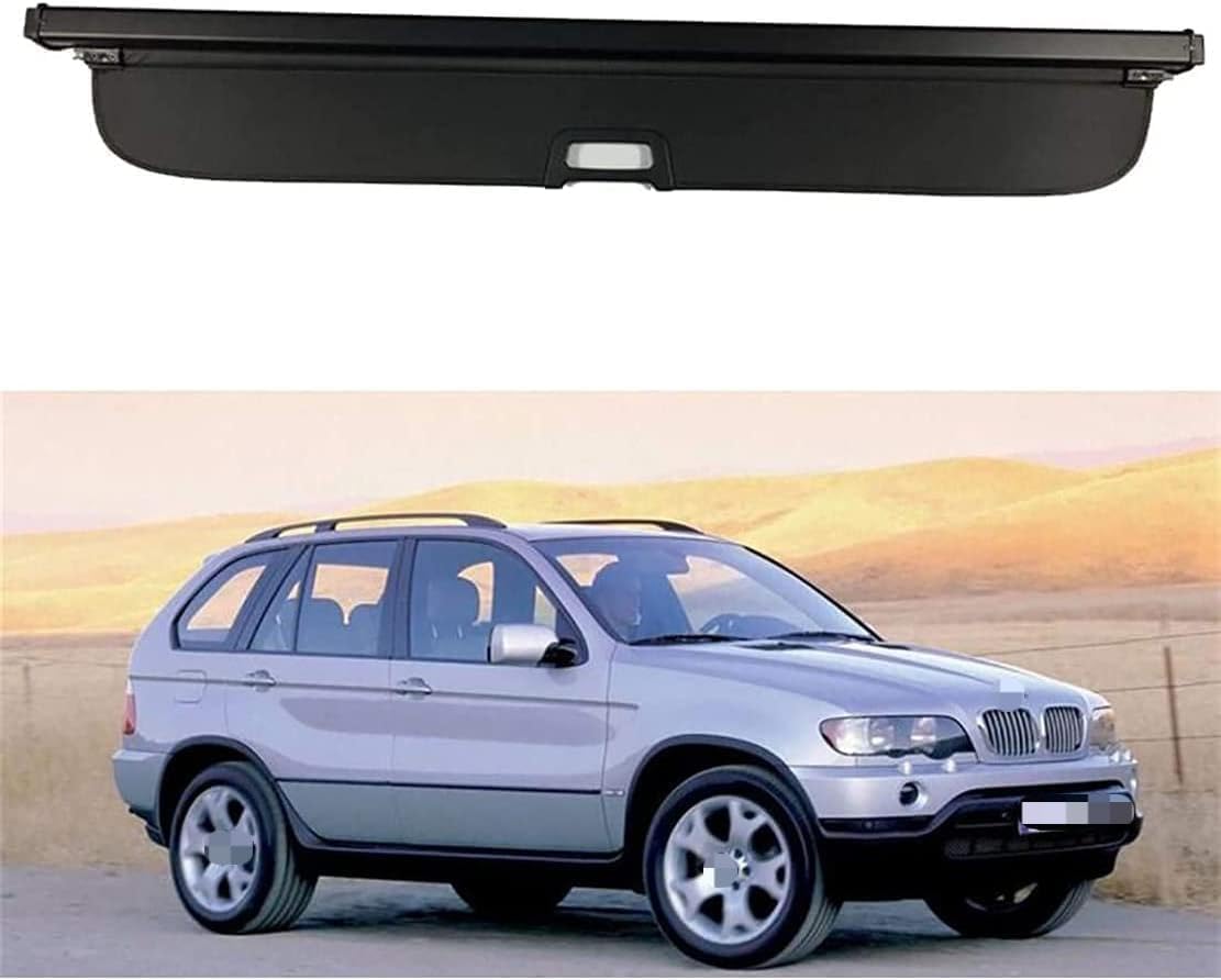 Étagère Arrière Rétractable de Coffre pour BMW X5 E53 1998-2006,Porte-Bagages arrière,cloison rétractable.