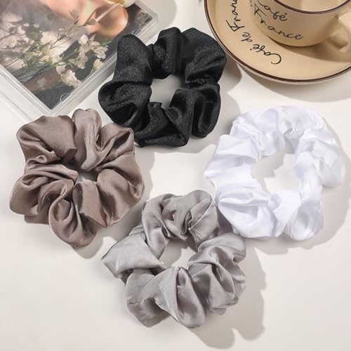 Image of Hair Scrunchies for Women - Hair Ties No Damage Both for Thick Hair or Thin Hair Curl Hair No Crease Scrunchies Ponytail Holder No Hurt Your Hair