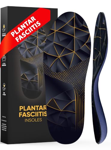 Image of CRUVHEAL Plantar Fasciitis Insoles Men High Arch Work Boot Insert, L