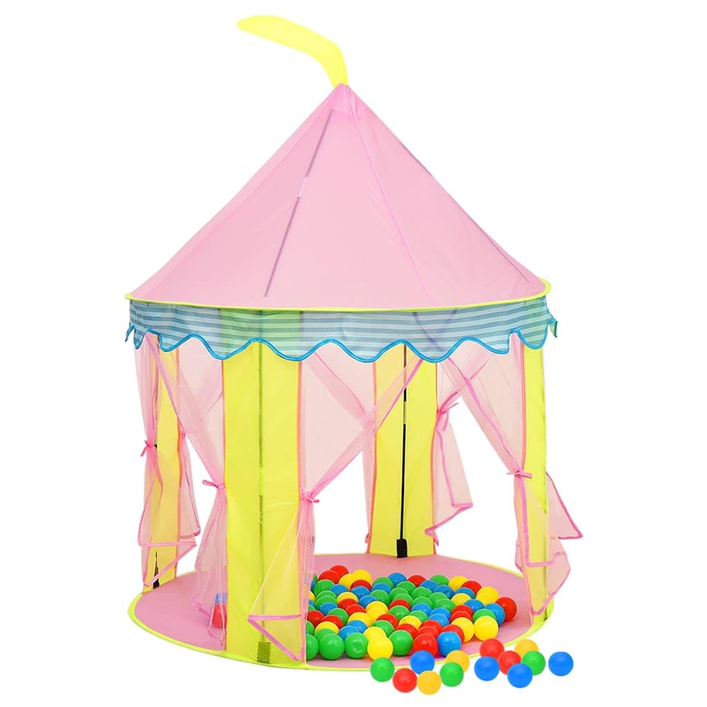 Spielzelt für Kinder Rosa 100x100x127 cm faltbar Indoor Outdoor Kinderzimmer Garten Spielhaus Burg Tipi Höhle Kinderzelt mit Tragetasche