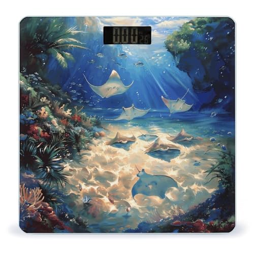 Báscula digital de baño Sea Animals Stingrays 400lb miniatura 1