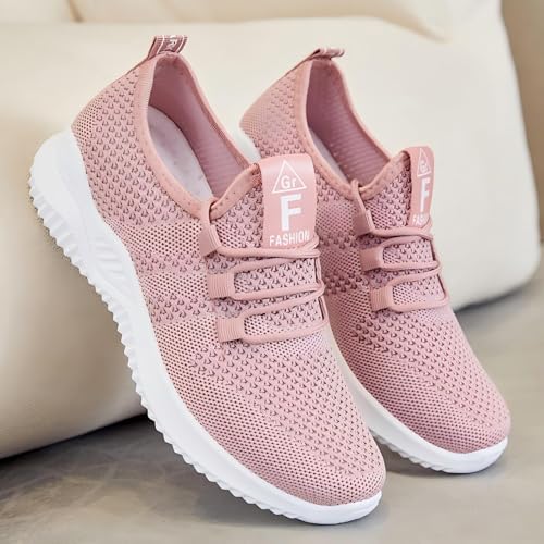 Women’s Slip-On Walking Sneakers – Lightweight Mesh Shoes with Arch Support, Non-Slip Sole, Ideal for Work, Travel, and Daily Comfort2