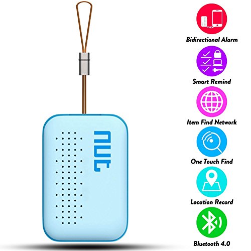 Nut Mini Tracker GPS Bluetooth Key Anti Perdu Télécommande et Smart Alarm Tracer (Bleu)