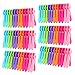 Ledoo 72 Unidades Pinzas para Ropa de plástico, Fuertes Pinzas Tender Ropa Multicolor Pinzas Ropa para tendedero o Perchero en Interiores y Exteriores (6 Colores)