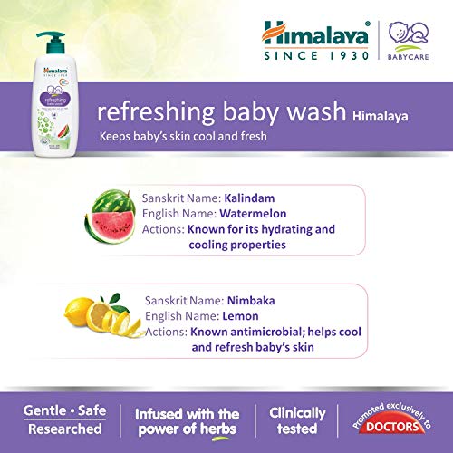 Image of Himalaya Baby Shampoo (400 ml) & Himalaya Baby Care Refreshing Baby Wash, 200ml