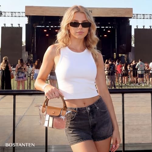 Image of BOSTANTEN Clear Bag for Stadium Approved Crossbody Purse Handbags for Concerts Sports Events