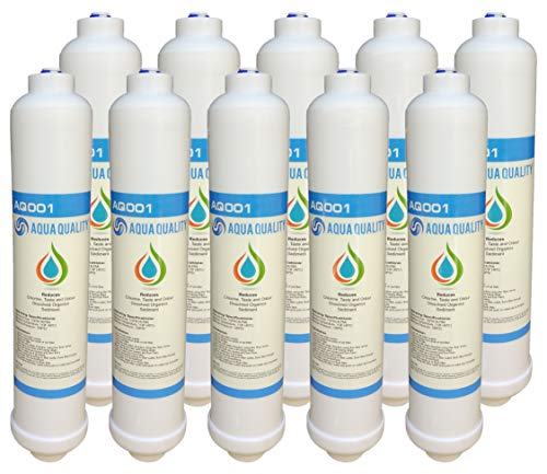 Aqua Quality AQ001 Lot de 10 filtres à eau pour réfrigérateur compatibles avec Samsung, GE, Daewoo LG, Beko et plus