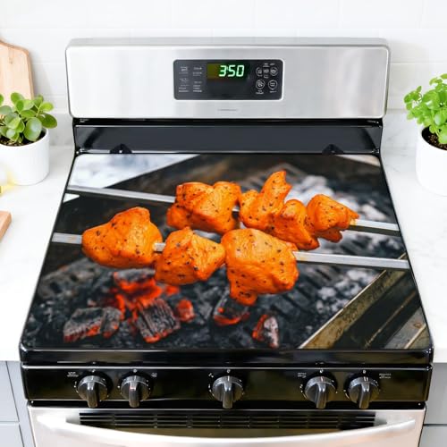 Stove Top Covers for Electric Stove grilling meat for chicken