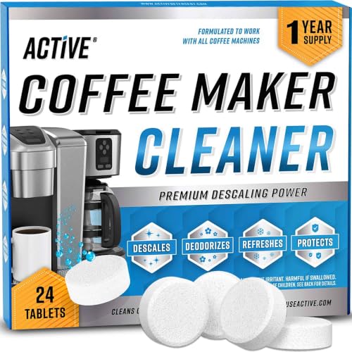 Coffee Machine Cleaner Descaler Tablets - 24 Count, Compatib...