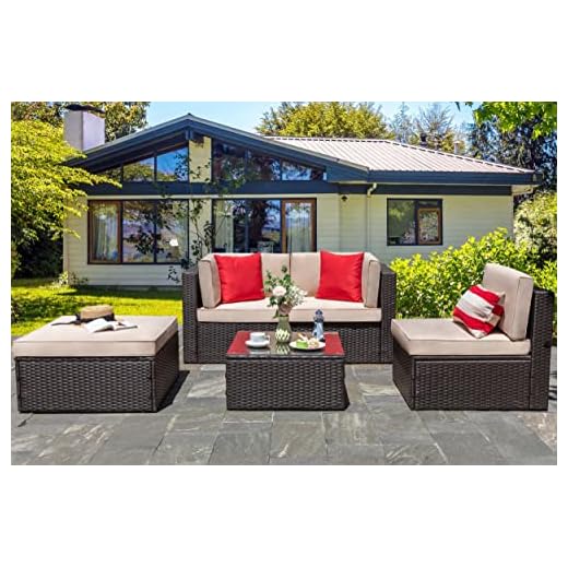 Vongrasig 5 Piece Outdoor Patio Furniture Set