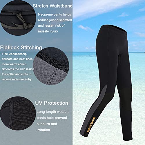 Wetsuit Pant Neoprene Pants For Women Men 3Mm Snorkeling Scuba Long Pant Leggings, 2Mm 1.5Mm Diving Swim Tights Pants Wetsuits Shorts Sun Protection For Surfing Cold Water Sports (L, 3Mm Black Women) #TOP3