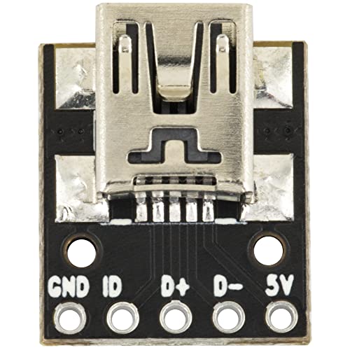 Mini USB a placa adaptadora DIP hembra pack 10 miniatura 3