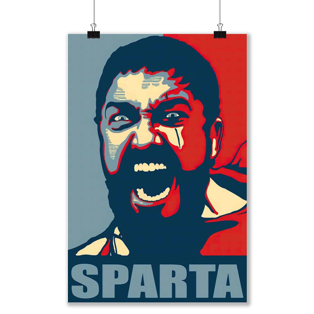wallpics® Sparta Waterproof Vinyl Sticker Poster || (12X18 inches) can2106-1