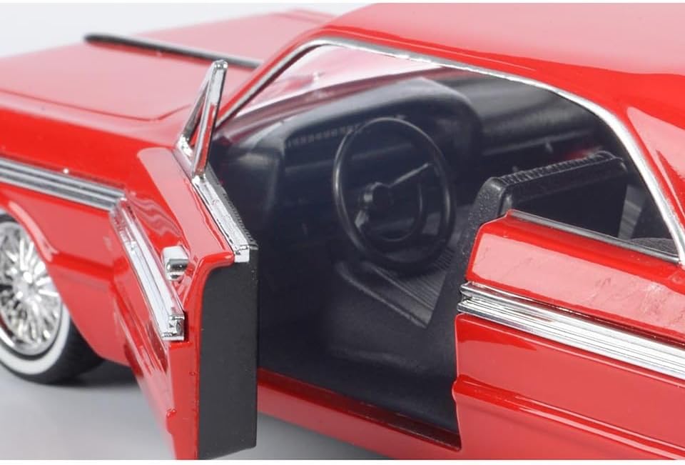 1964 Impala Red 1/24 Diecast Model Car by Motormax - Image 3