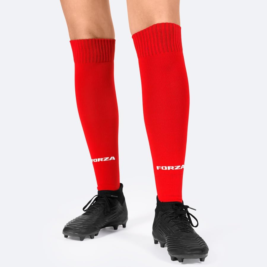 FORZA Women's Striped Short Sleeve Soccer Uniform – Comfortable, Quick-Dry Kit for Players (Red & White, X Large)