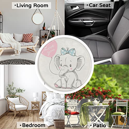 Chair Pad Elephant Floor Pillow Cushion For Dining Chair, Memory Foam Seat Chair Cushion Non-Slip Balloon Soft Seat Cushion, Decor For Office Car Patio 14.5X1.18 Inch #TOP6
