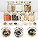 Syntic 20 Pcs 4 oz Hexagon Jars/Glass Jars with Gold Lid, Canning Jars for Wedding, Party Favors, Extra 10 Silver Lids, Chalkboard Labels