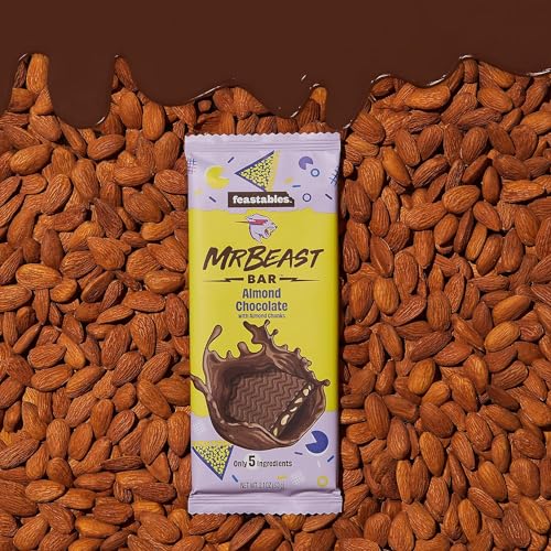 Image of Feastables Mr. Beast Bar Chocolate Bar, (Almond Chocolate)-280 Gm