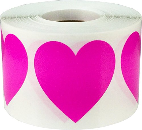 Autocollants cœur rose vif 1,5 cm pour coller proprement sans bavure de colle