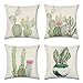 Produktbild Artscope 4er-Set Dekorativ Kissenbezug 45 x 45 cm, Polyester Leinen Kissenbezüge Dekokissen Kissenhülle Set Kissen Fall für Sofa Auto Schlafzimmer Zuhause Dekor (Kaktus)