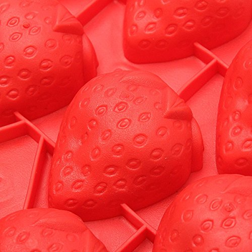 3 Pack X Strawberry Ice Cube Chocolate Soap Tray Mold Silicone Party Maker #TOP3