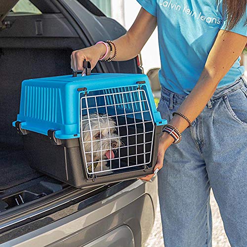 Ferplast ATLAS 20 EL, Transportador rígido para cães e gatos de pequeno porte, porta de aço revestid