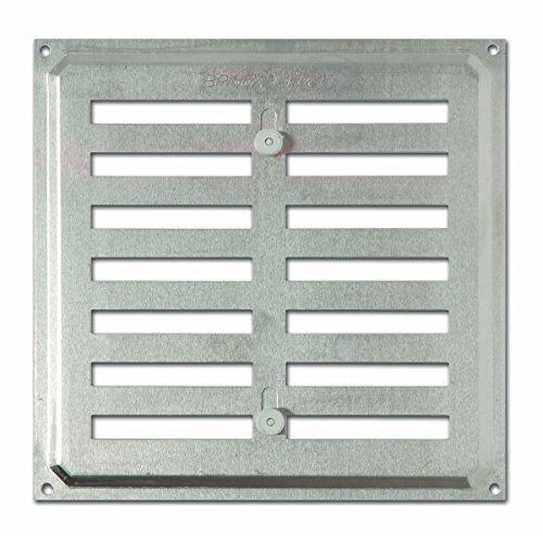 Brinox B70380A - Rejilla con persiana (17 x 17 cm) color aluminio