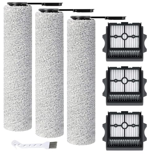 (7pcs) HEPA Filters & Replacement Brush Rollers Compatible For Tineco Stretch S6 /Switch S6 /S7 Stretch /S9 Artist Wet Dry Vacuum Cleaner, Parts Accessories Kit Inclue 3 Vacuum Filter, 3 Brush Rollers