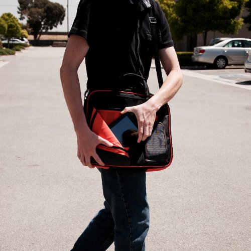 Generic 12 Inch, Computer Sleeve Messenger Bag with Shoulder Strap Expandable Waterproof Business Briefcase for Men And Women Lady to Work Travel, Orange4